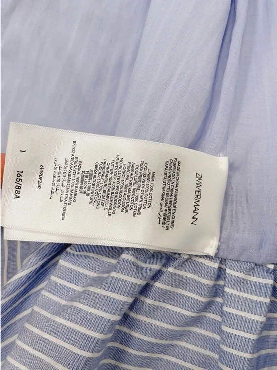 NWOT ZIMMERMANN STRIPE UTILITY MINI DRESS in Cotton, Size AU 0P/0/1/2 - Picture 8 of 8